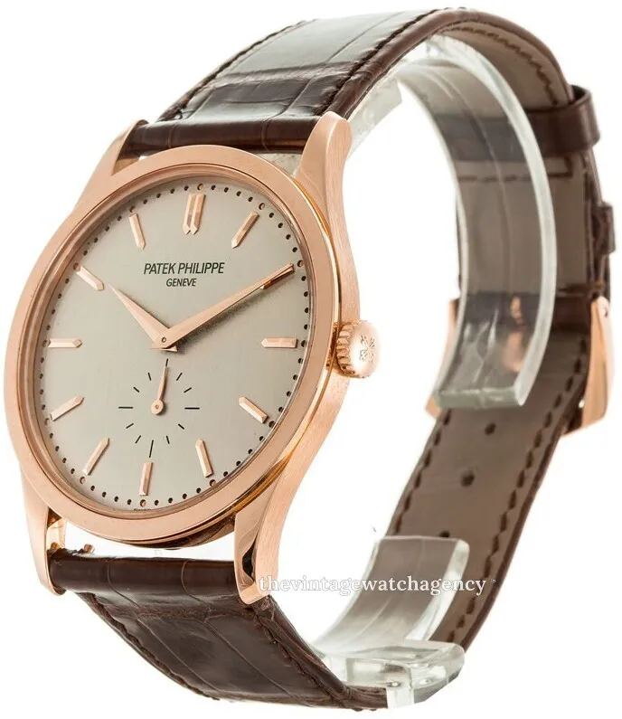 Patek Philippe Calatrava 5196R-001 37mm 18k rose gold Silver 1