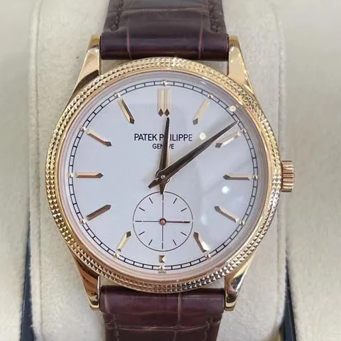 Patek Philippe Calatrava 6119R-001 39mm Rose gold Silver