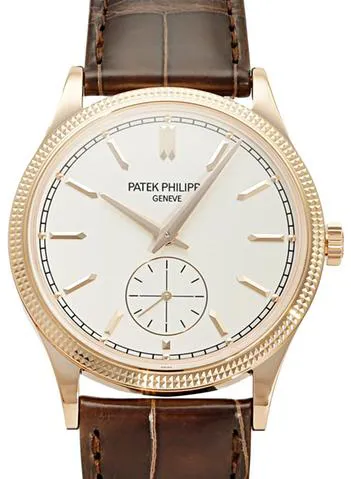 Patek Philippe Calatrava 6119R-001 39mm Rose gold Silver