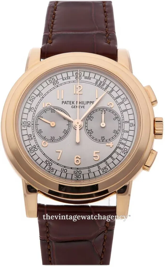 Patek Philippe Chronograph 5070R 42mm 18k rose gold Silver