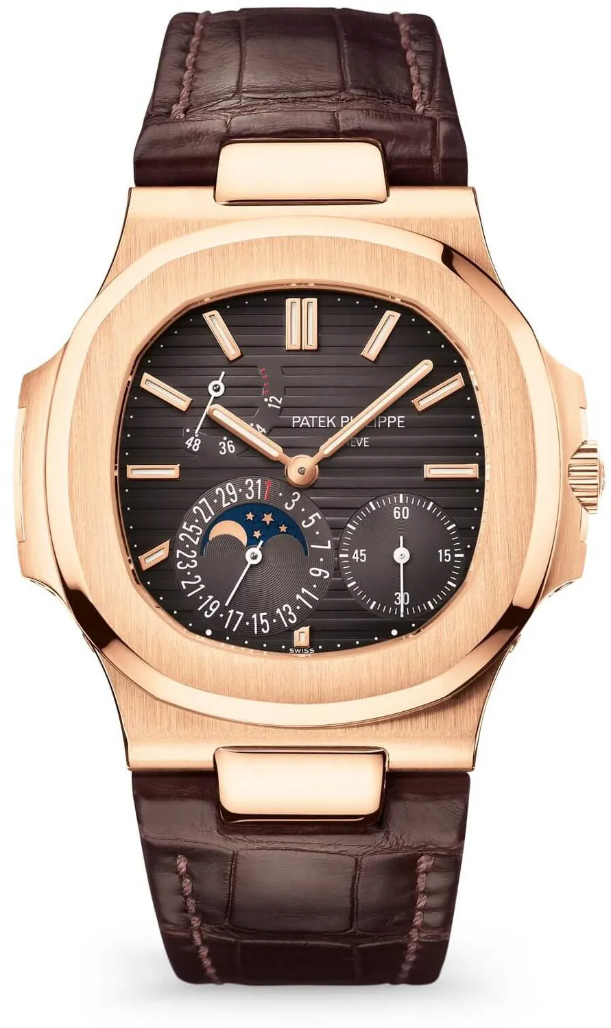 Patek Philippe Nautilus 5712R-001 40mm Rose gold and 18k rose gold Brown