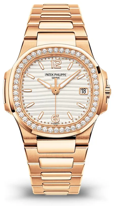 Patek Philippe Nautilus 7010/1R-011 32mm Rose gold and 18k rose gold Silver