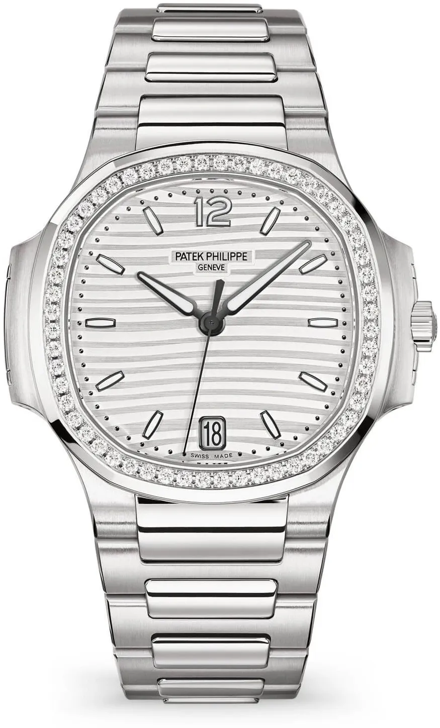 Patek Philippe Nautilus 7118/1200A-010 35mm Stainless steel Silver and Opaline