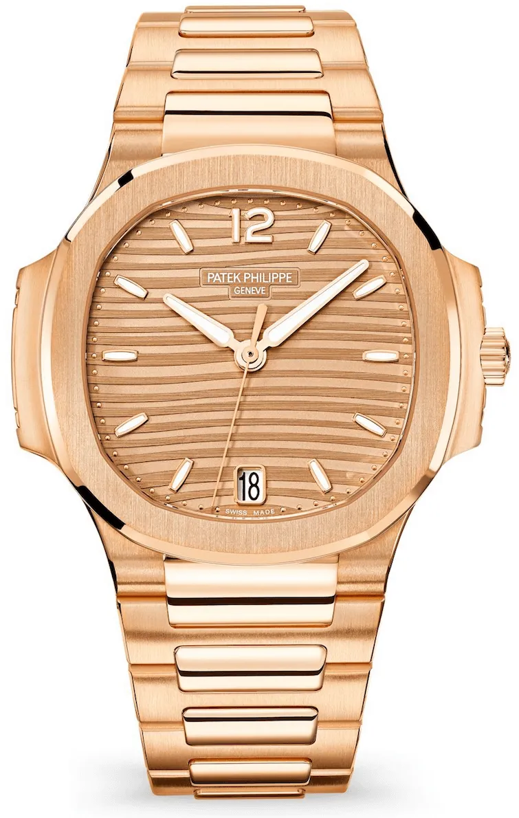 Patek Philippe Nautilus 7118/1R-010 35mm Rose gold and 18k rose gold Brown