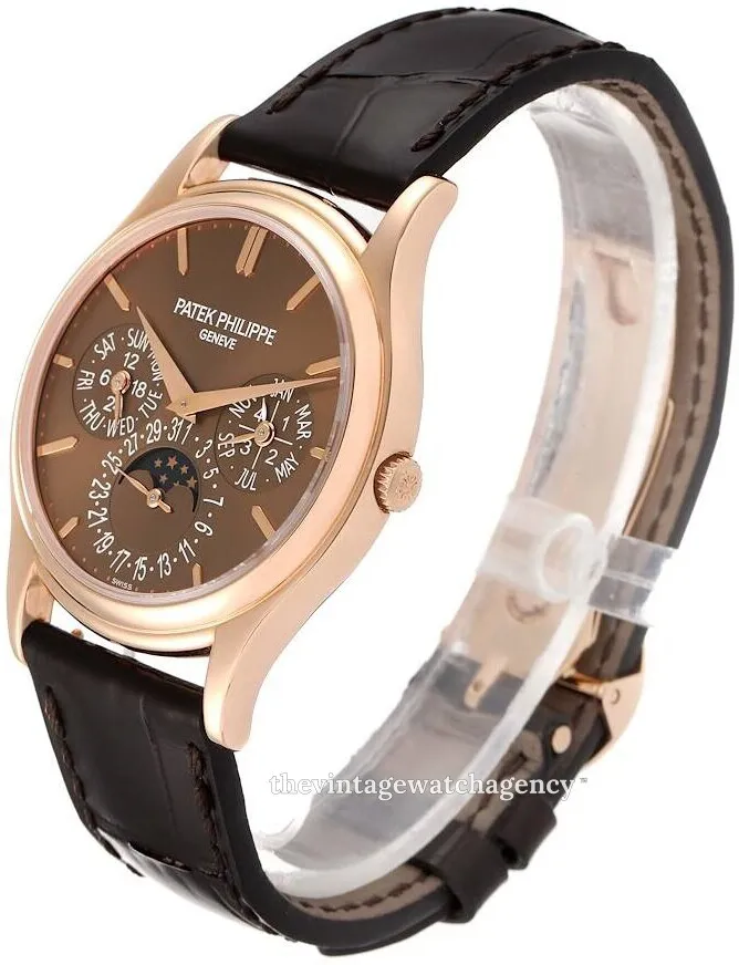 Patek Philippe Perpetual Calendar 5140R-001 37mm 18k rose gold Brown 3