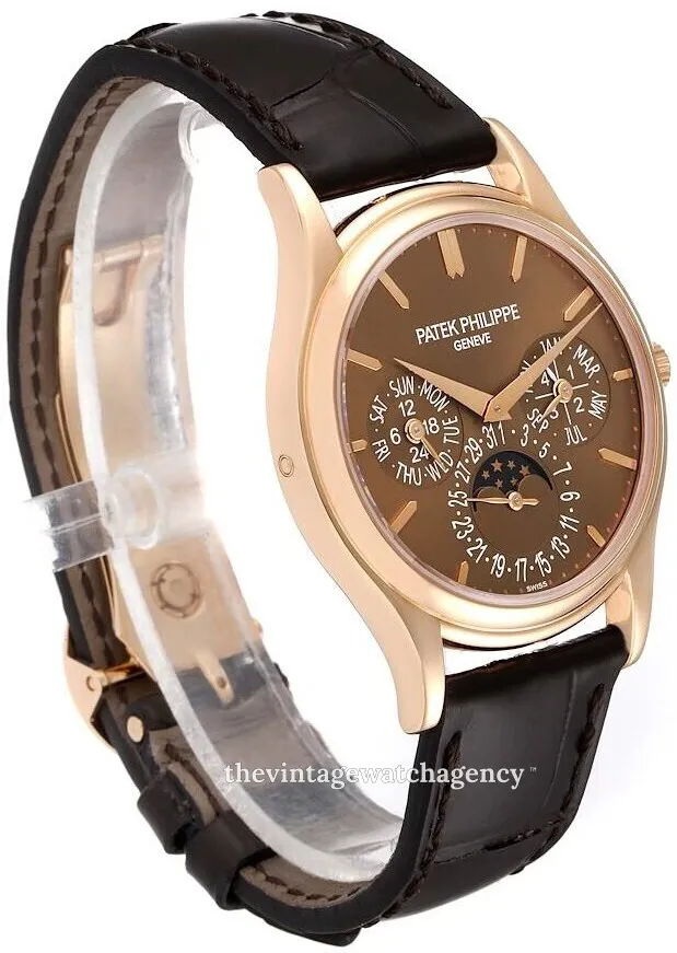 Patek Philippe Perpetual Calendar 5140R-001 37mm 18k rose gold Brown 4