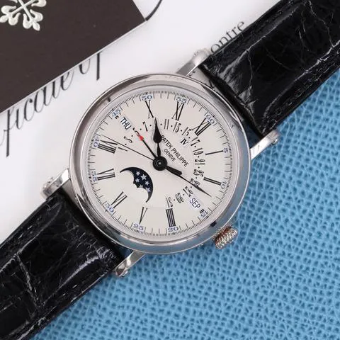 Patek Philippe Perpetual Calendar 5159G-001 38mm White gold Silver 2