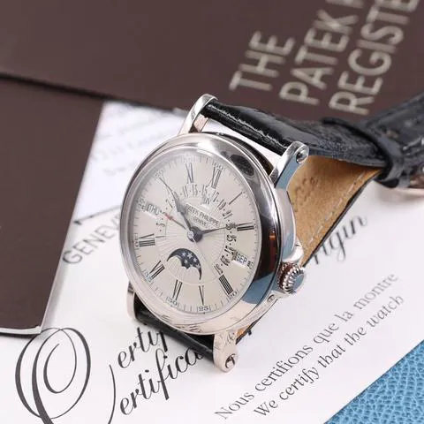 Patek Philippe Perpetual Calendar 5159G-001 38mm White gold Silver 12