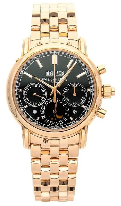 Patek Philippe Perpetual Calendar Split-Seconds Chronograph 5204/1R-001 40mm Rose gold and 18k rose gold Black