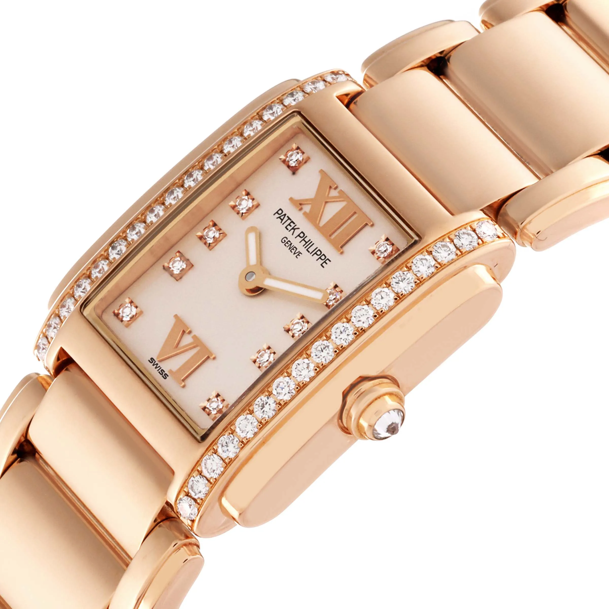 Patek Philippe Twenty~4 4908/11R-011 22mm Rose gold and 18k rose gold White 4