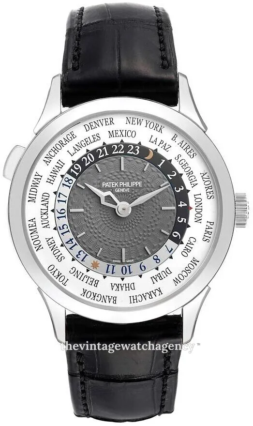 Patek Philippe World Time 5230G-014 38.5mm White gold White and Gray