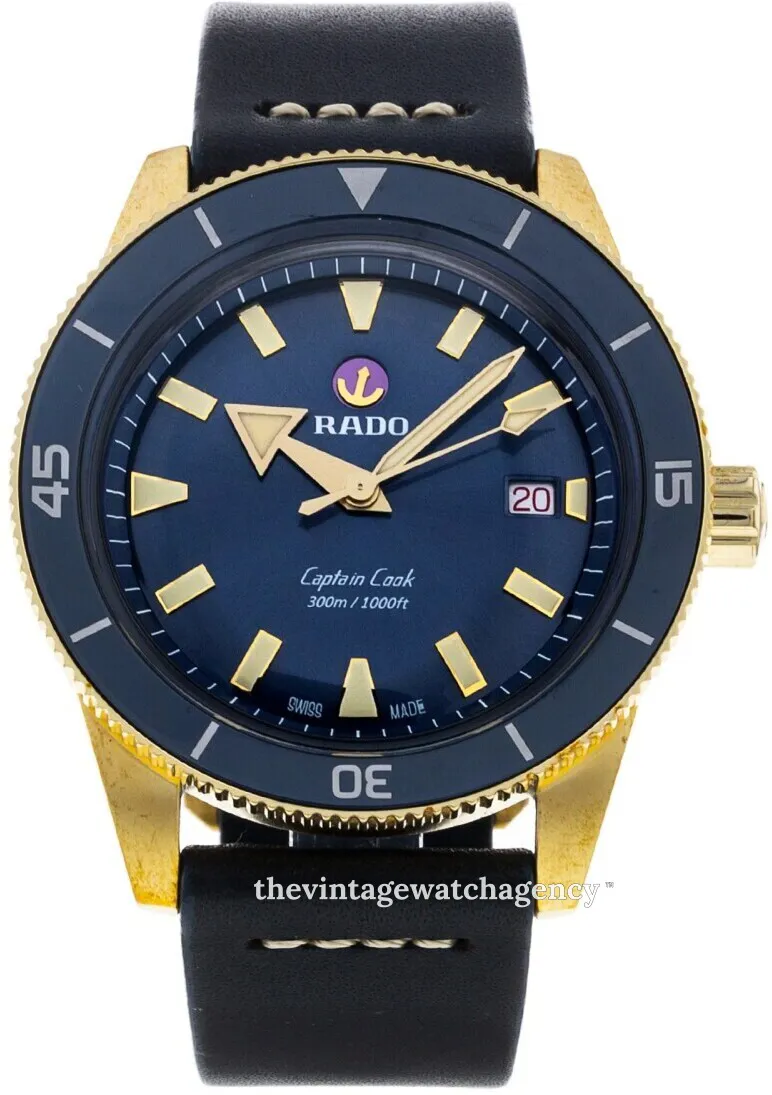 Rado Captain Cook R32504205 42mm Brushed/polished bronze Blue