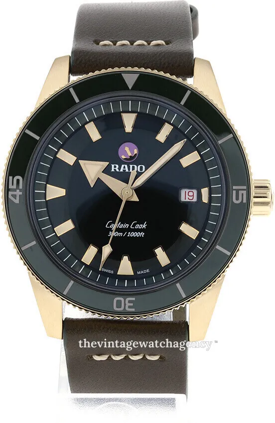 Rado Captain Cook R32504315 42mm Brushed/polished bronze Green