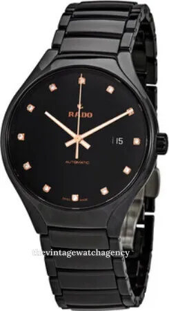 Rado True R27056732 40mm Black ceramic Black