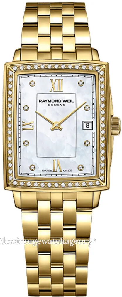 Raymond Weil Toccata 5925-PS-00995 Brushed/polished gold toned steel White