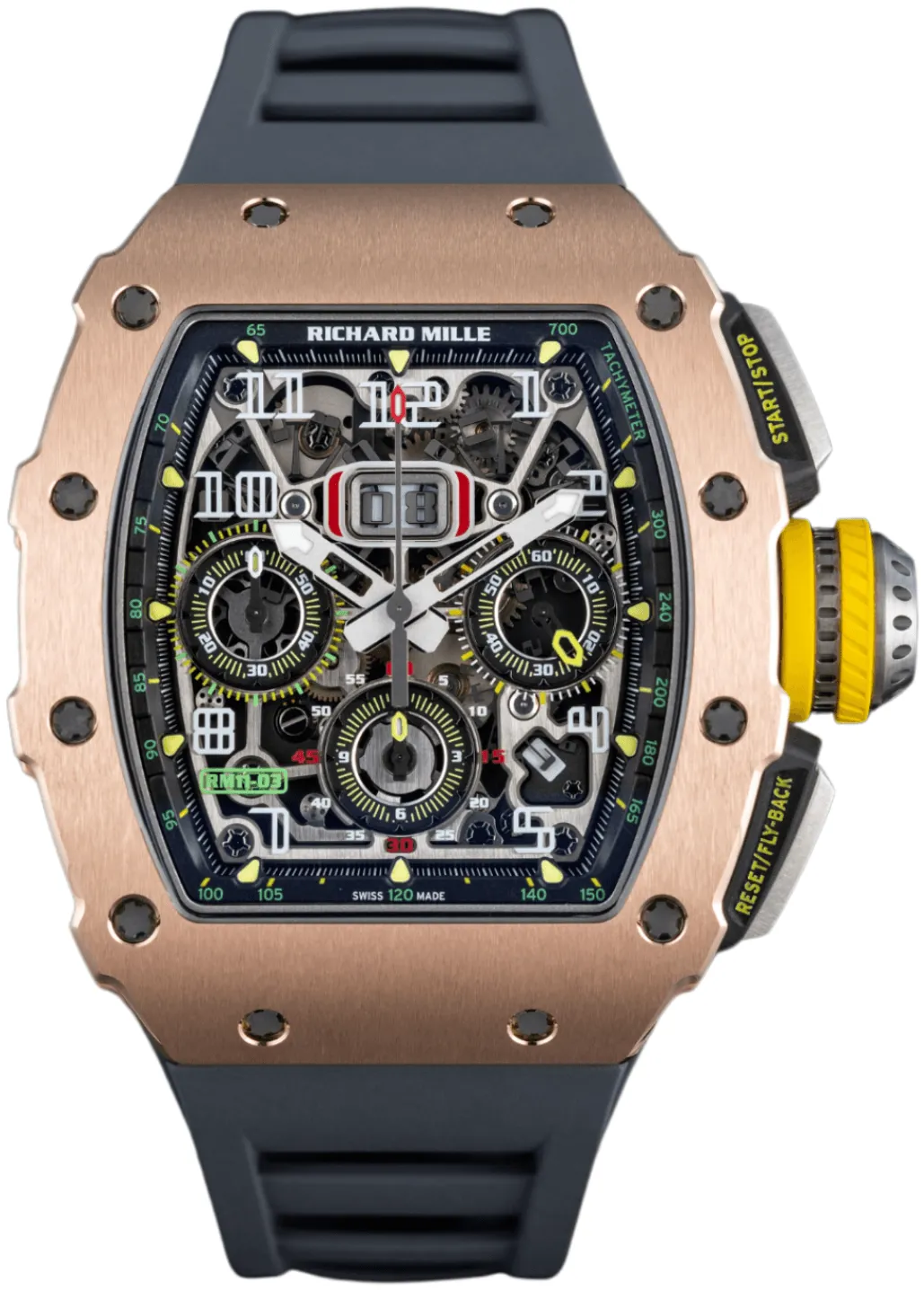 Richard Mille RM11-03 50mm Rose gold Transparent