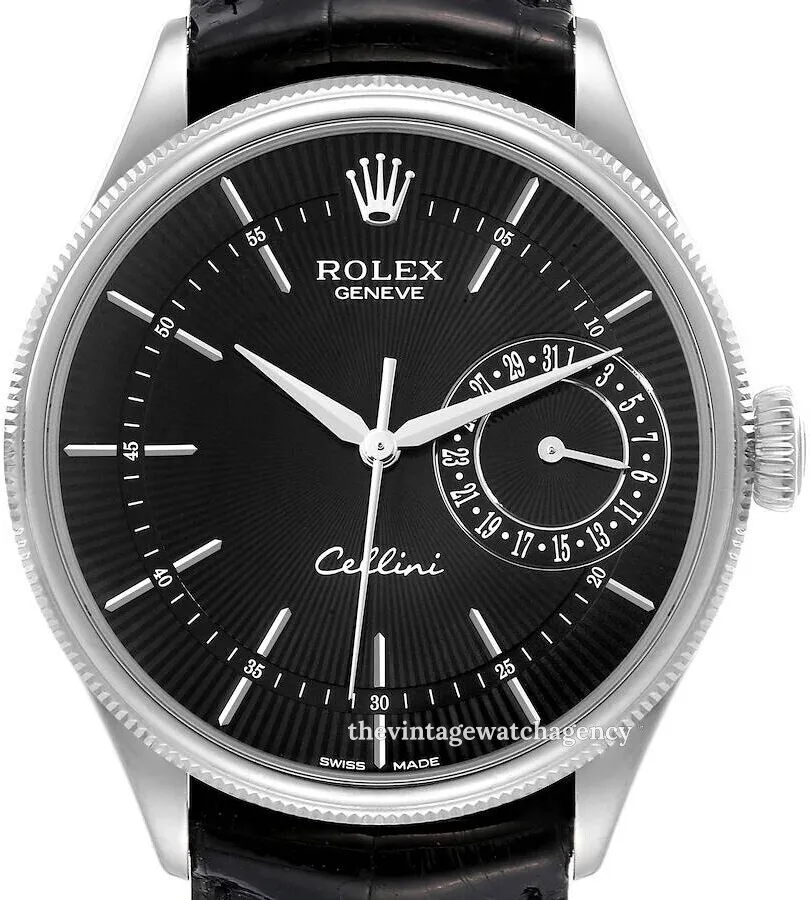 Rolex Cellini 50519-0007 39mm White gold Black 1