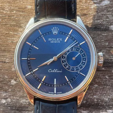 Rolex Cellini 50519 39mm White gold Blue