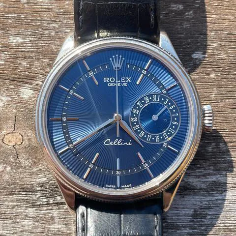 Rolex Cellini 50519 39mm White gold Blue 19