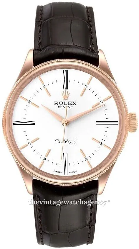 Rolex Cellini Time 50505/2 39mm Rose gold White