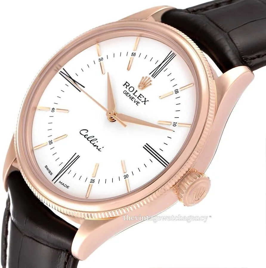 Rolex Cellini Time 50505/2 39mm Rose gold White 2