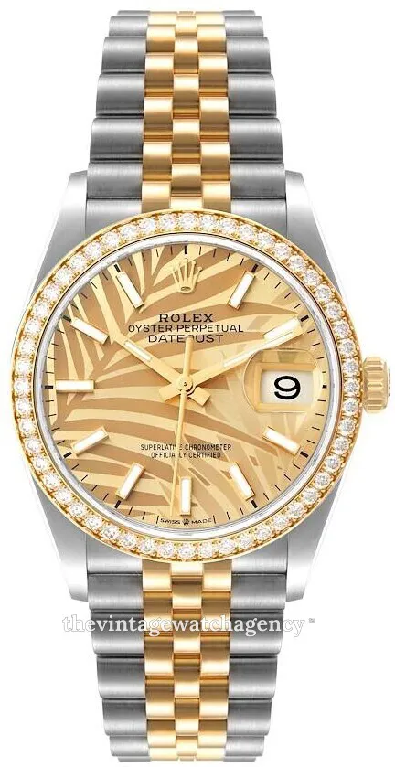 Rolex Datejust 126283RBR-0023 36mm Yellow gold and Oystersteel Champagne