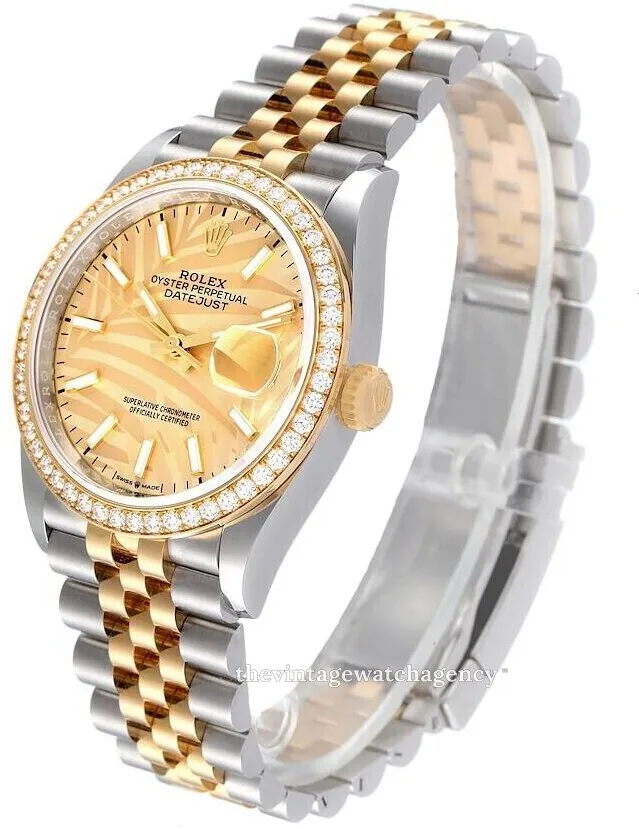 Rolex Datejust 126283RBR-0023 36mm Yellow gold and Oystersteel Champagne 4