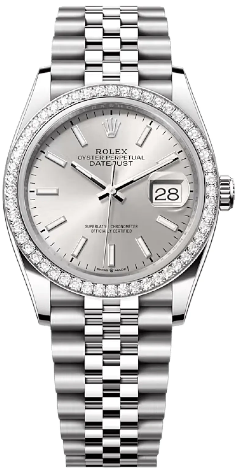 Rolex Datejust 126284RBR-0005 36mm White gold and Oystersteel Silver