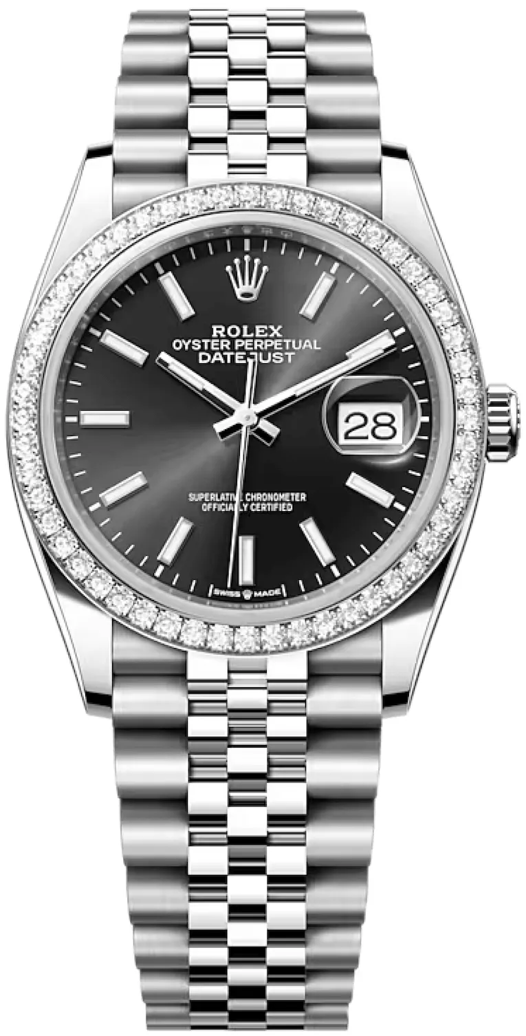 Rolex Datejust 126284RBR-0007 36mm White gold and Oystersteel Black