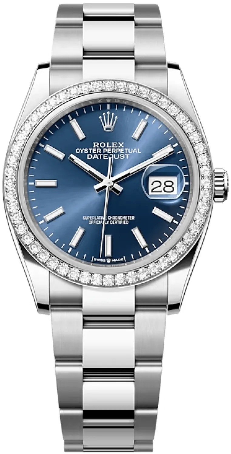 Rolex Datejust 126284RBR-0010 36mm White gold and Oystersteel Blue