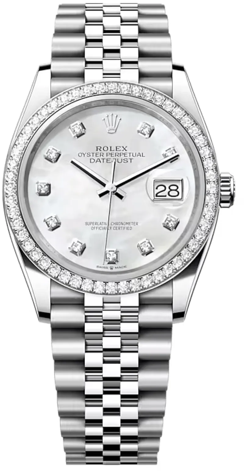 Rolex Datejust 126284RBR-0011 36mm White gold and Oystersteel White