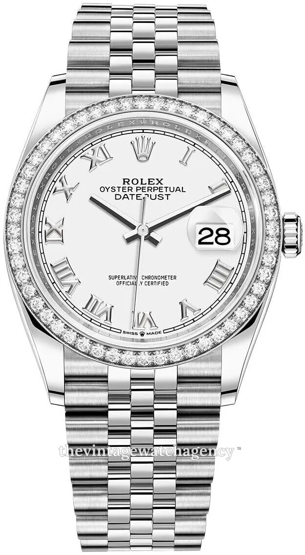 Rolex Datejust 126284RBR-0017 36mm White gold and Oystersteel White