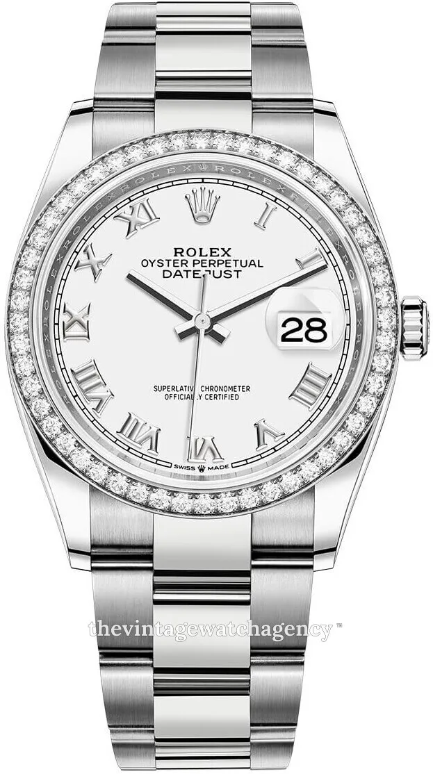 Rolex Datejust 126284RBR-0018 36mm White gold and Oystersteel White