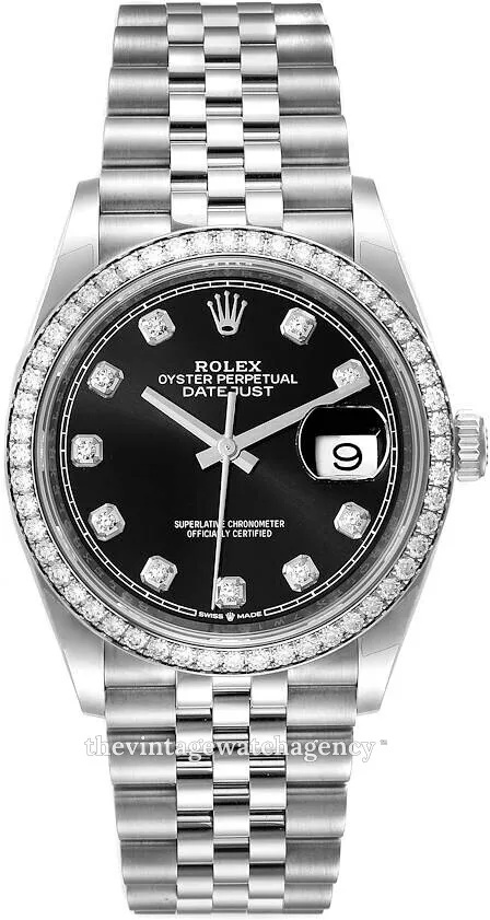 Rolex Datejust 126284RBR-0019 36mm White gold and Oystersteel Black