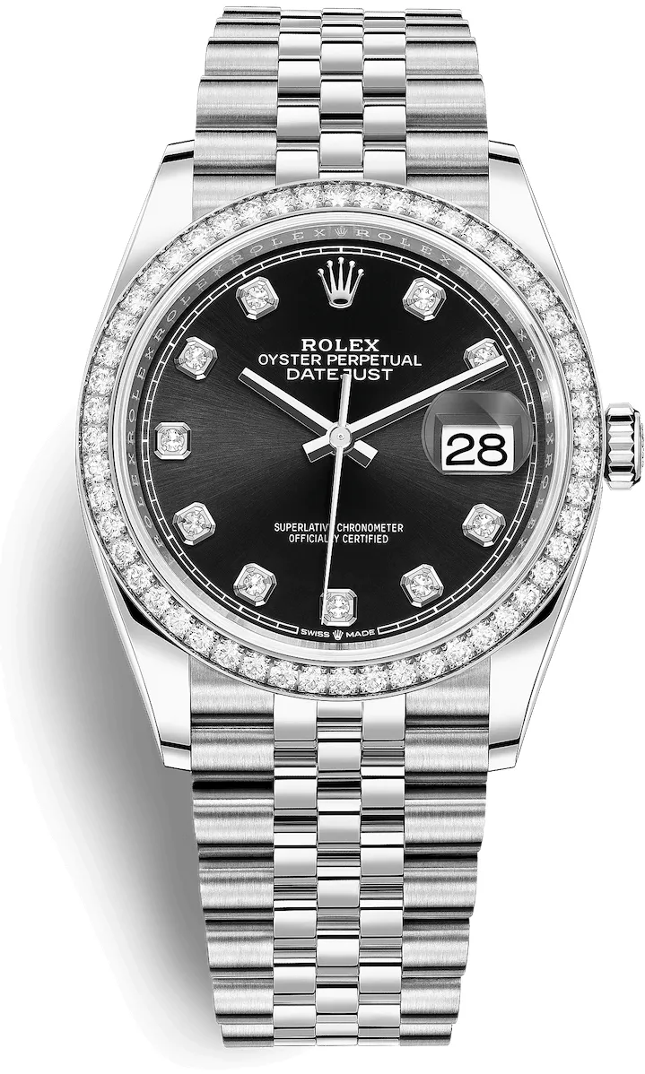 Rolex Datejust 126284RBR-0019 36mm White gold and Oystersteel Black