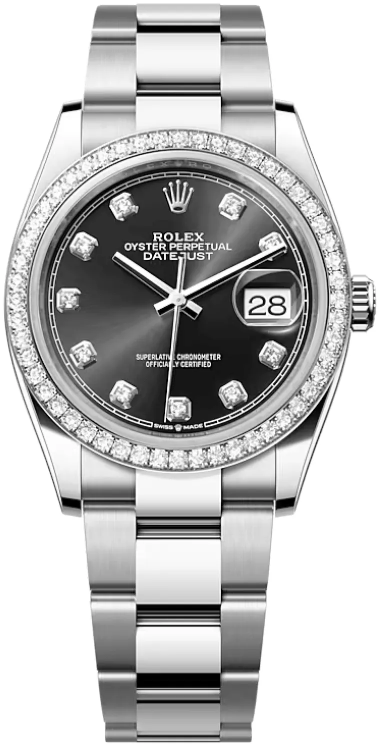 Rolex Datejust 126284RBR-0020 36mm White gold and Oystersteel Black