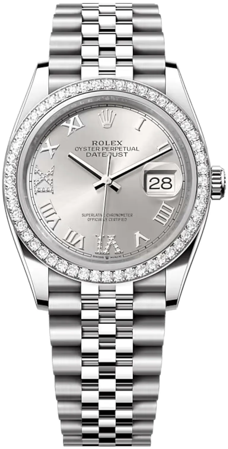 Rolex Datejust 126284RBR-0021 36mm White gold and Oystersteel Silver