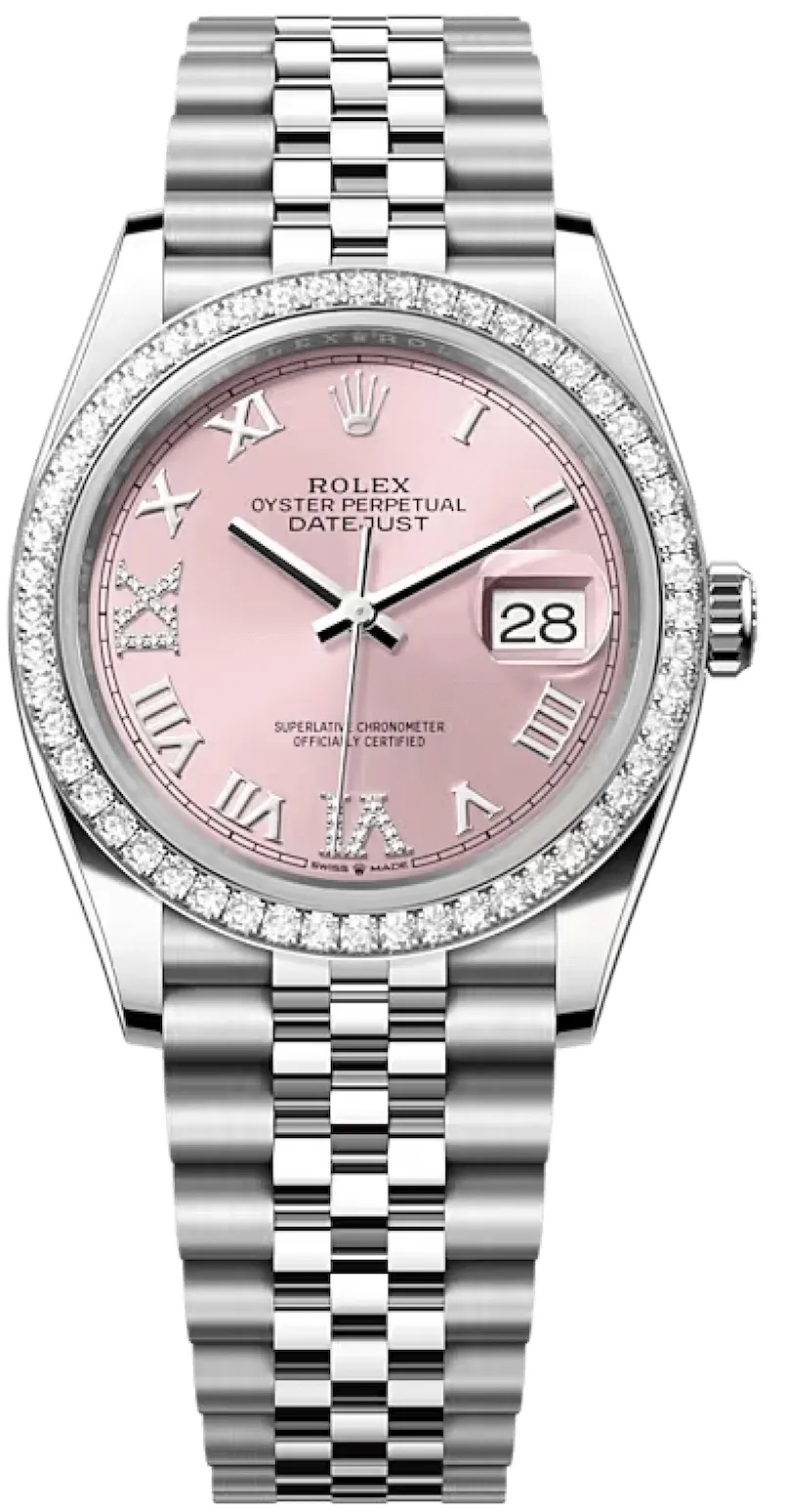 Rolex Datejust 126284RBR-0023 36mm White gold and Oystersteel Pink