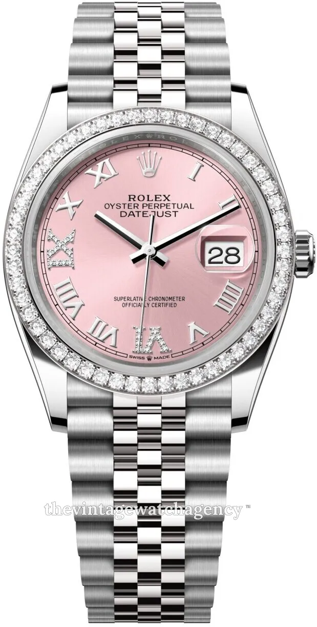 Rolex Datejust 126284RBR-0023 36mm White gold and Oystersteel Pink