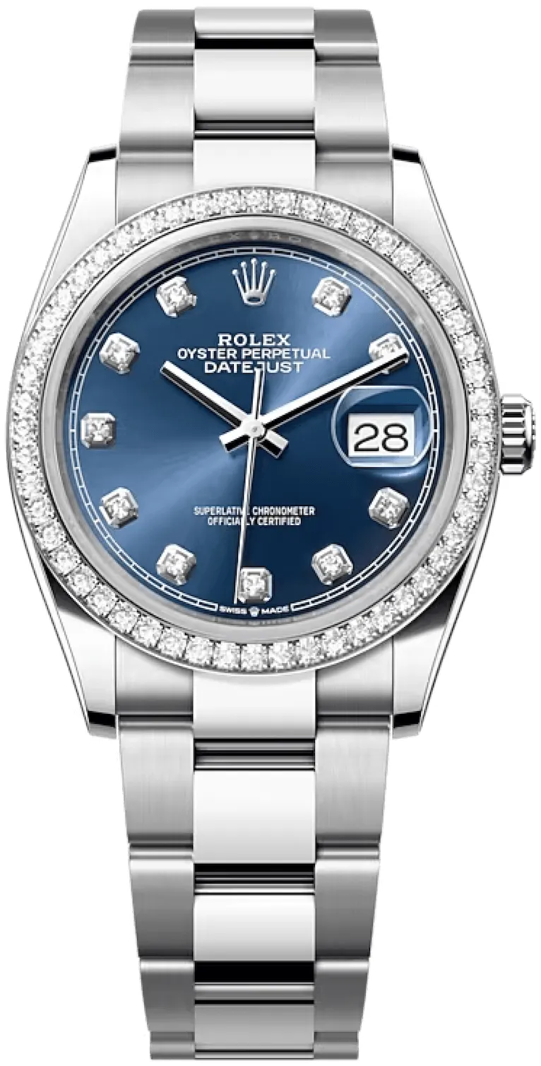 Rolex Datejust 126284RBR-0030 36mm White gold and Oystersteel Blue