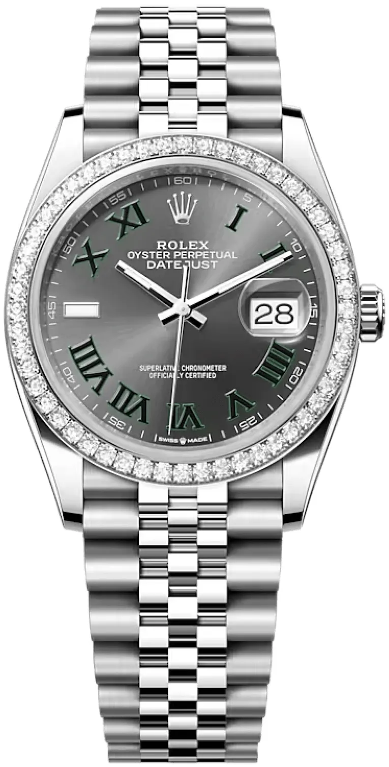 Rolex Datejust 126284RBR-0037 36mm White gold and Oystersteel Gray