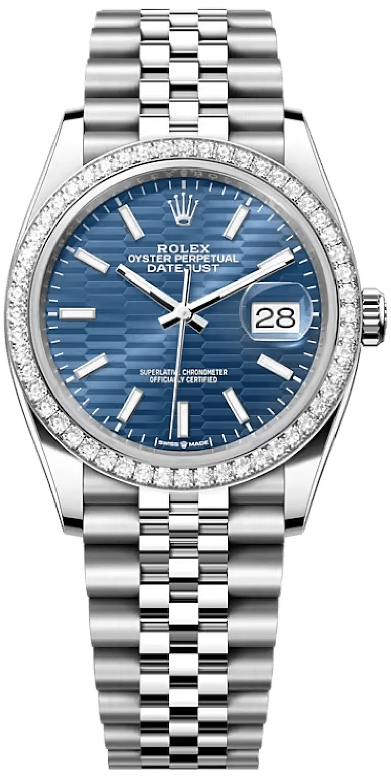 Rolex Datejust 126284RBR-0041 36mm White gold and Oystersteel Blue