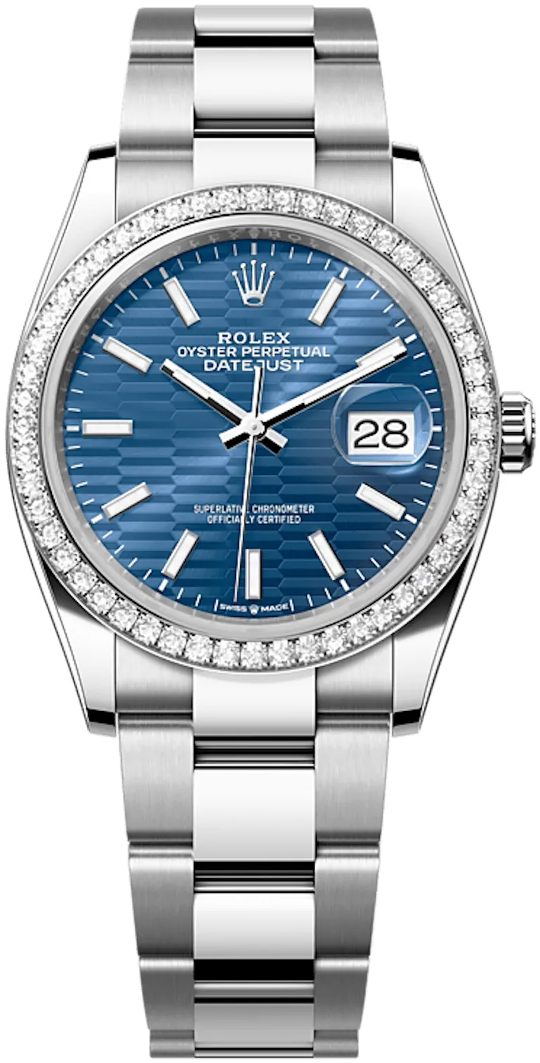 Rolex Datejust 126284RBR-0042 36mm White gold and Oystersteel Blue