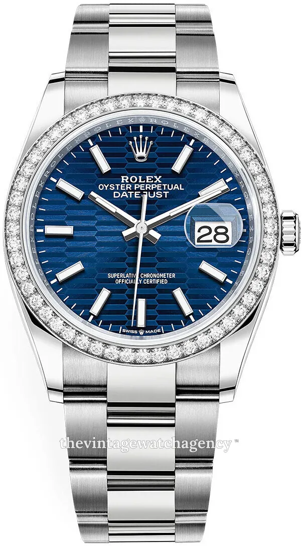 Rolex Datejust 126284RBR-0042 36mm White gold and Oystersteel Blue