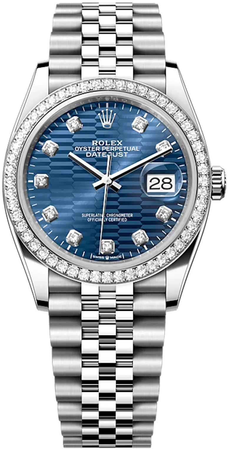 Rolex Datejust 126284RBR-0049 36mm White gold and Oystersteel Blue