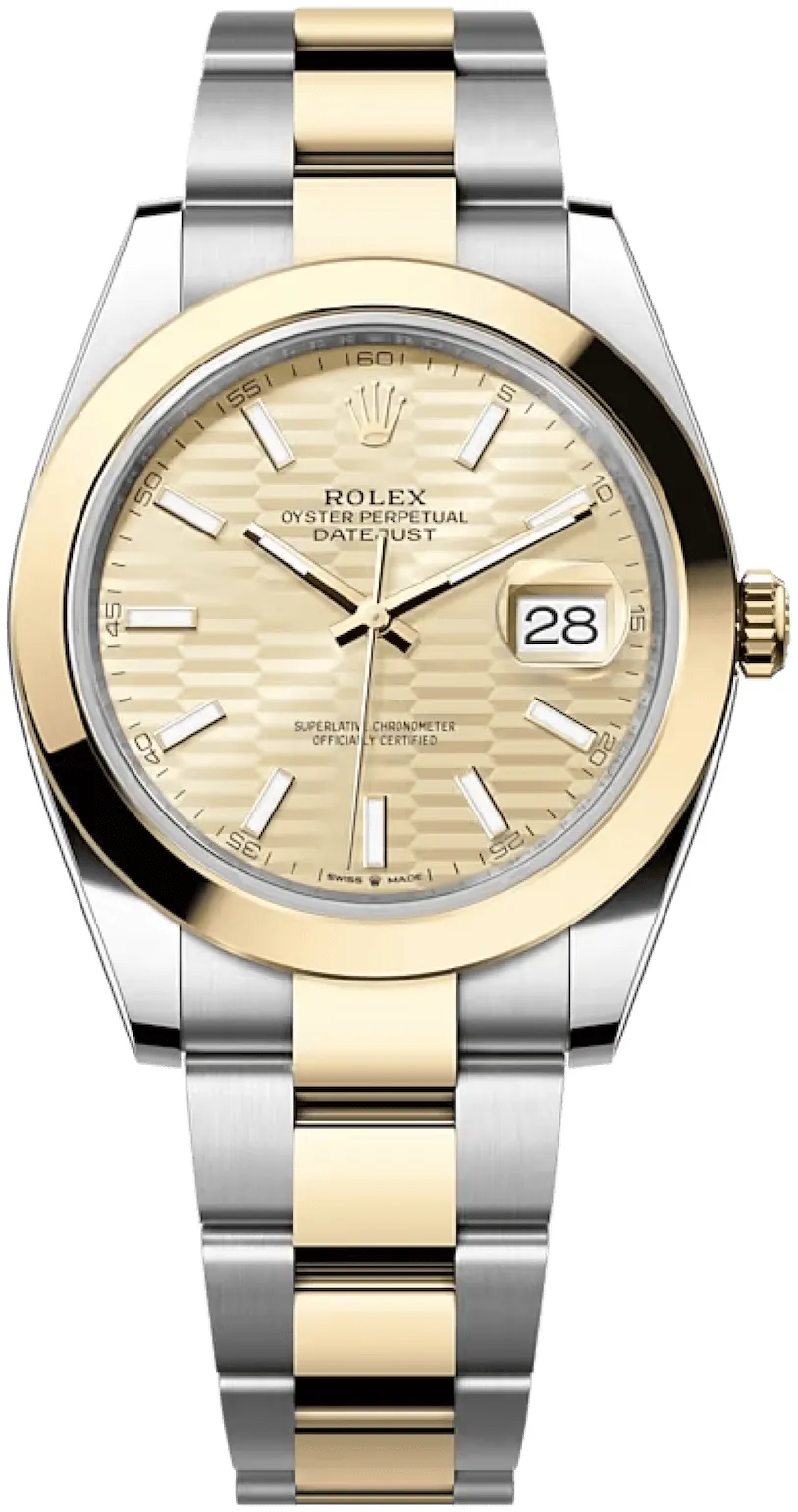 Rolex Datejust 126303-0021 41mm Yellow gold and Oystersteel Champagne