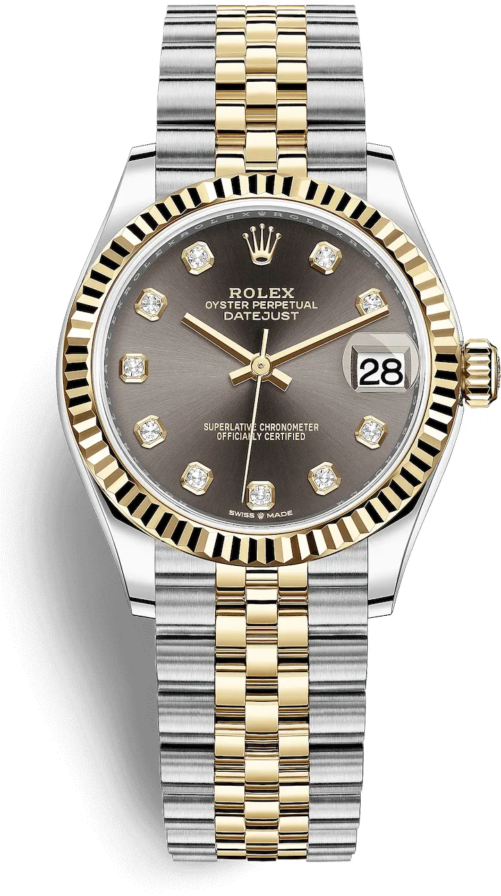 Rolex Datejust 31 278273-0022 31mm Yellow gold and Oystersteel Gray