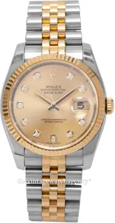 Rolex Datejust 36 116233-0150 Yellow gold and Stainless steel Champagne