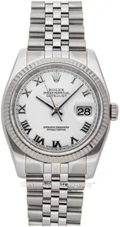 Rolex Datejust 36 116234-0089 White gold and Stainless steel White