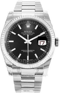 Rolex Datejust 36 116234-0091 White gold Black